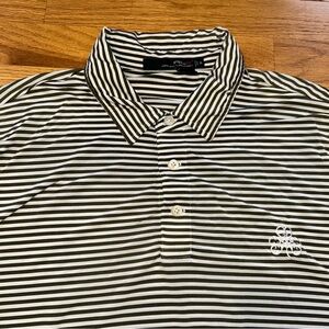 RLX Ralph Lauren Striped Performance Polo Golf Shirt Mens XL Erin Hills